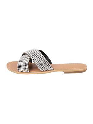 black slip on sandals - 15798922 - Standard Image - 3