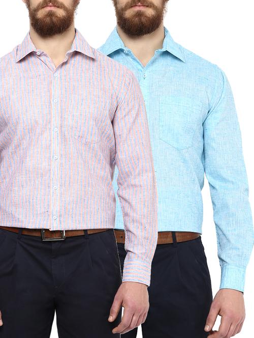 multi colored cotton formal shirt - 15799394 - Standard Image - 1