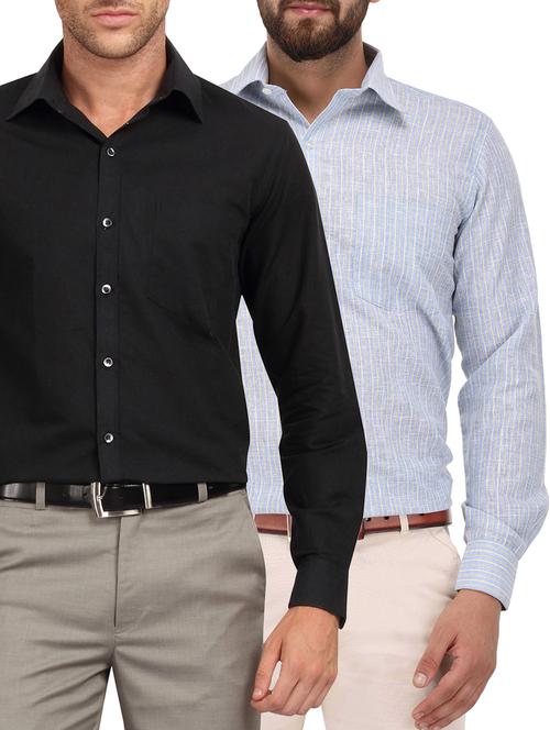 multi colored cotton formal shirt - 15799395 - Standard Image - 1