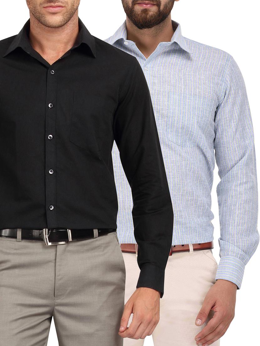 multi colored cotton formal shirt - 15799395 - Zoom Image - 1