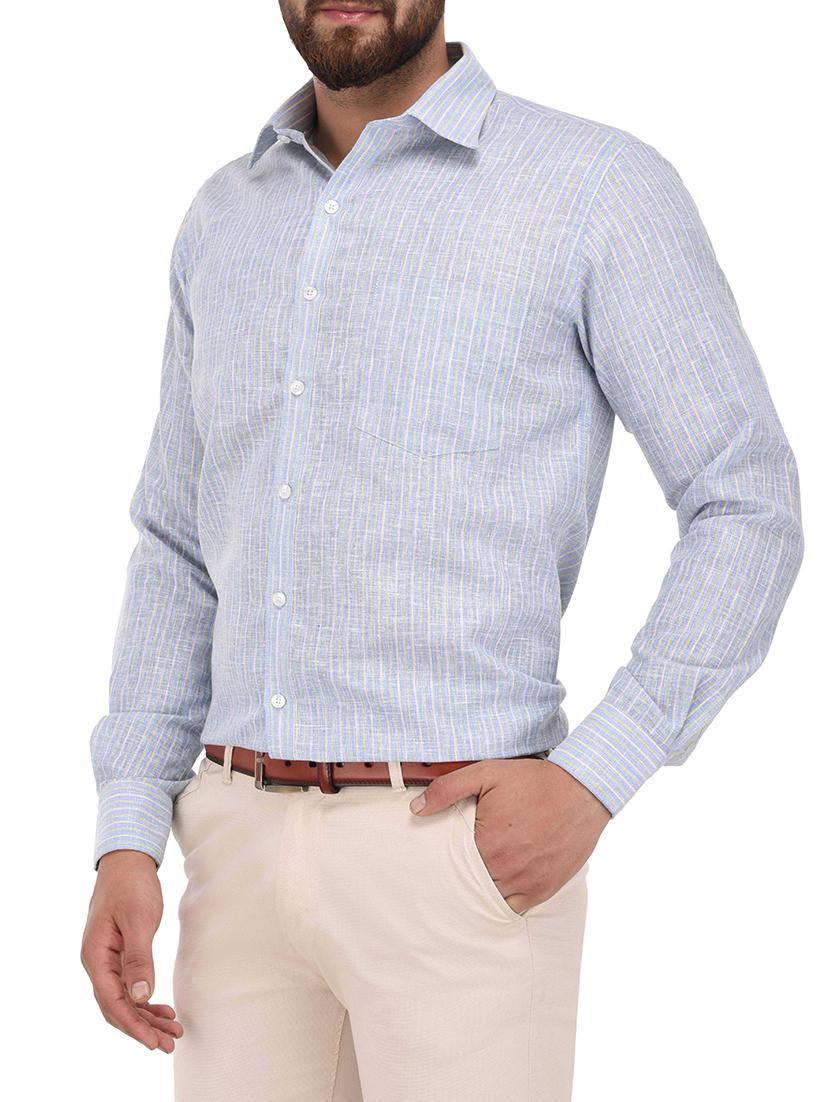 multi colored cotton formal shirt - 15799395 - Zoom Image - 3