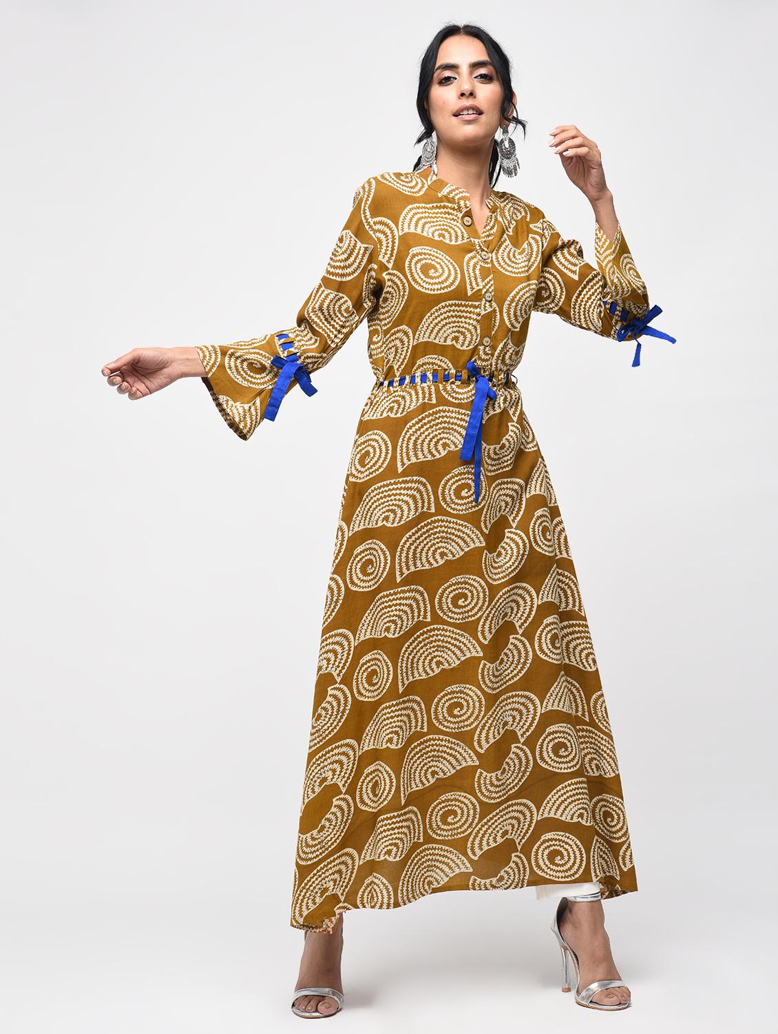 geometrical printed a-line kurta - 15799441 - Zoom Image - 2