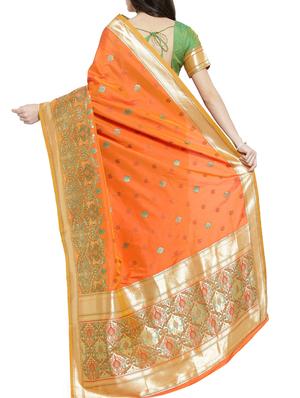 zari woven banarsi saree with blouse - 15799496 - Standard Image - 2