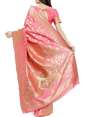 zari weave banarsi saree with blouse - 15799510 - Standard Image - 2