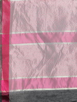 zari bordered banarsi saree with blouse - 15799526 - Standard Image - 4