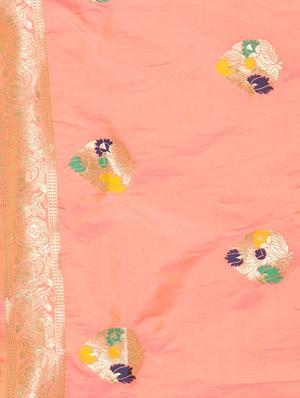 zari jacquard banarsi saree with blouse - 15799533 - Standard Image - 2