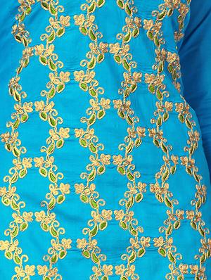 embroidered unstitched churidaar suit - 15799613 - Standard Image - 2
