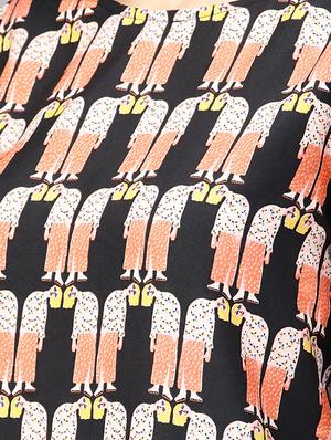 conversational printed a-line kurti - 15799662 - Standard Image - 5