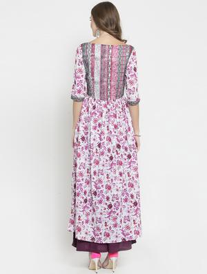 flared printed kurta - 15799805 - Standard Image - 3