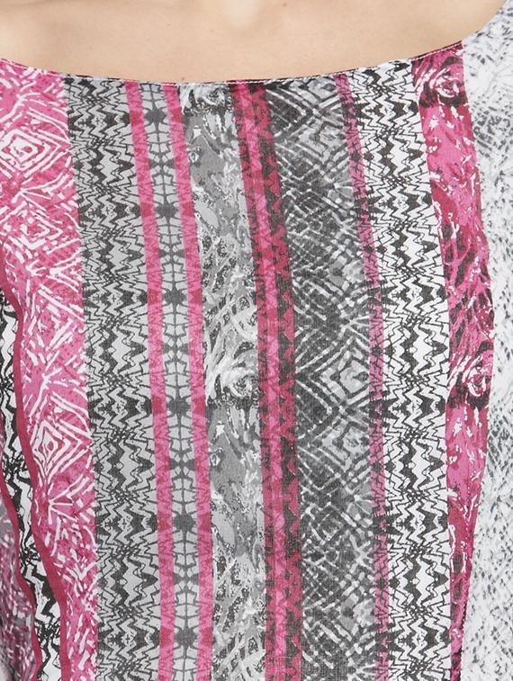flared printed kurta - 15799805 - Zoom Image - 4