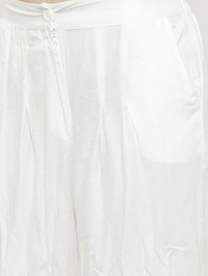 floral flared front slit kurta with palazzo set - 15799841 - Standard Image - 5