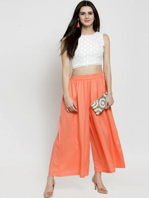 mid waist flared palazzo - 15799848 - Standard Image - 4