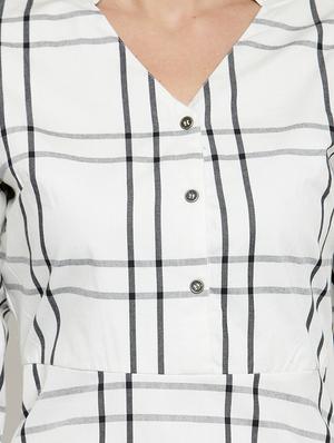 checkered kurta with pant set - 15799862 - Standard Image - 4