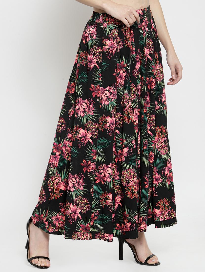 floral flared long skirt - 15799880 - Zoom Image - 2
