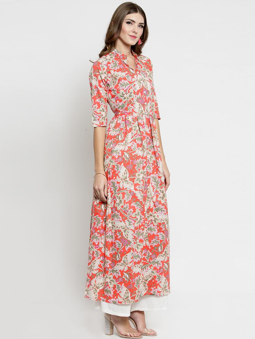 high slit printed kurta - 15799886 - Zoom Image - 2