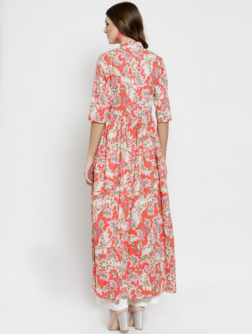 high slit printed kurta - 15799886 - Zoom Image - 3