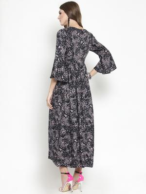 bell sleeved maxi dress - 15799889 - Standard Image - 3