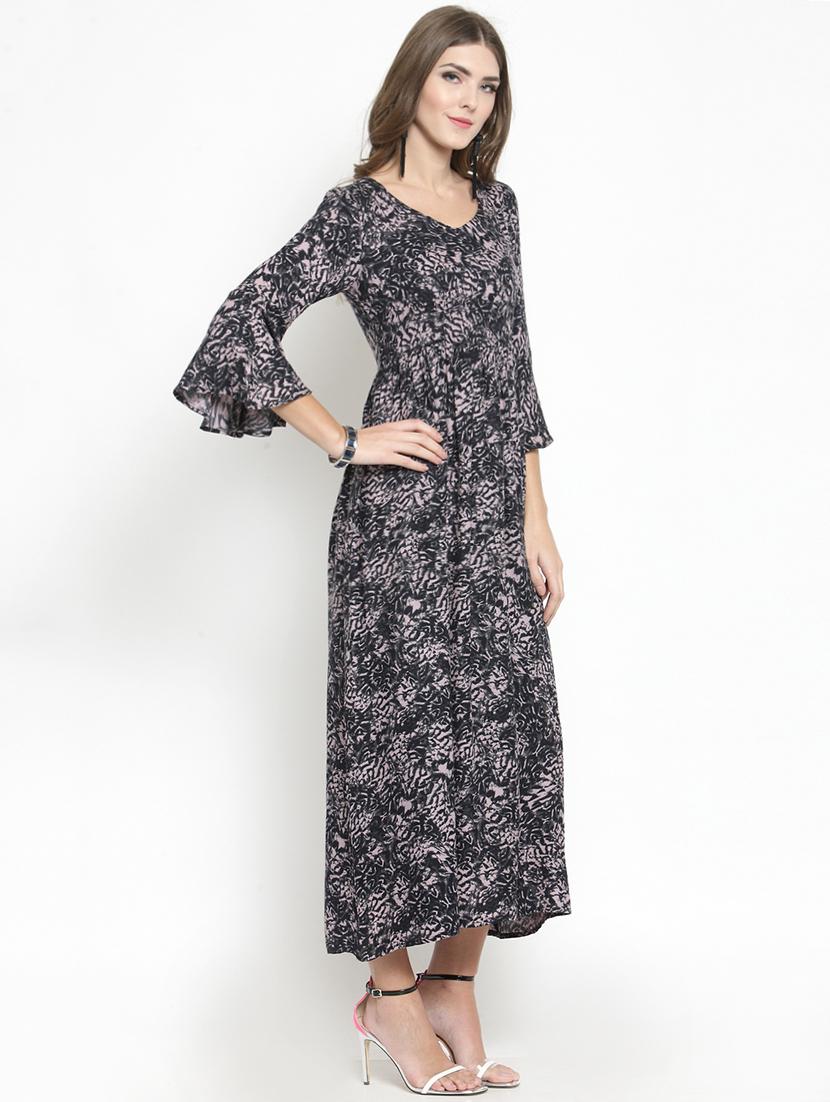 bell sleeved maxi dress - 15799889 - Zoom Image - 2