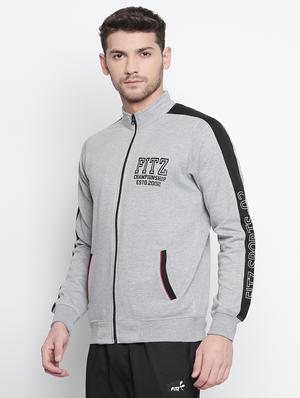 grey chest print sweatshirt - 15799895 - Standard Image - 2
