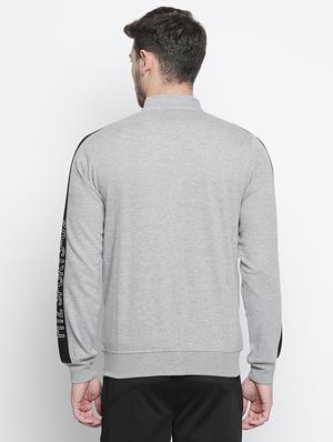 grey chest print sweatshirt - 15799895 - Standard Image - 3