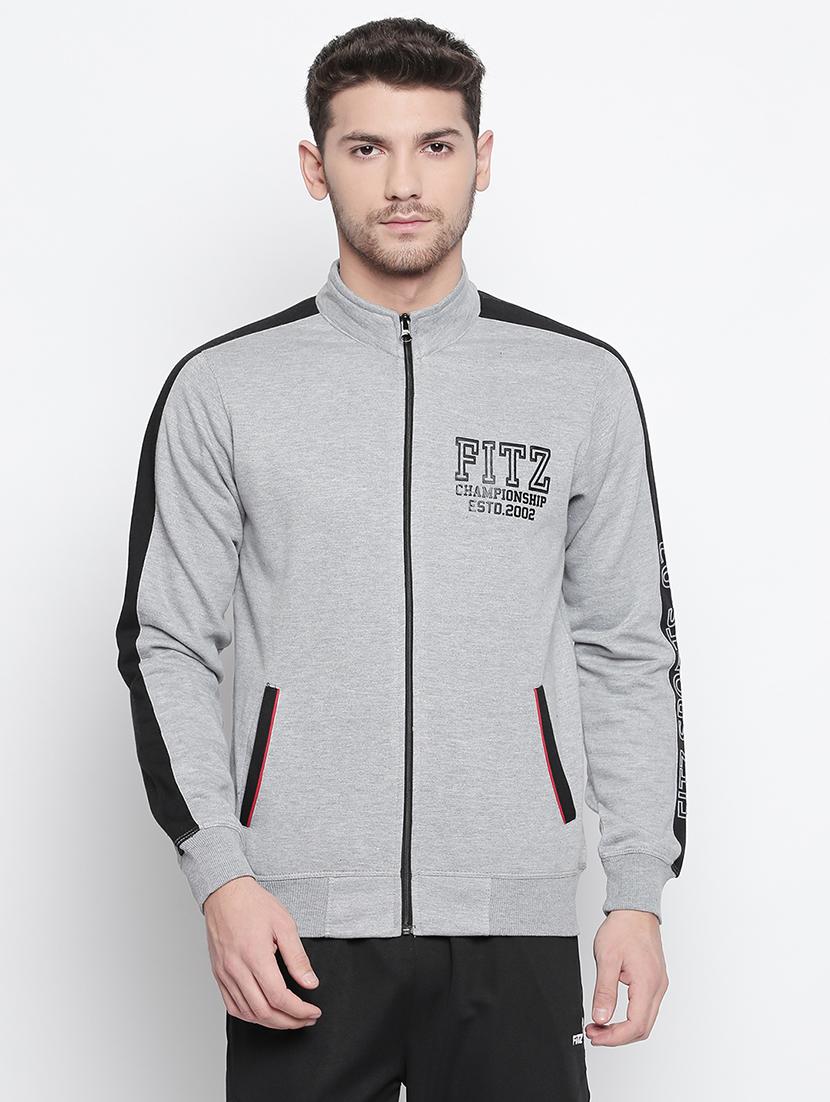 grey chest print sweatshirt - 15799895 - Zoom Image - 1