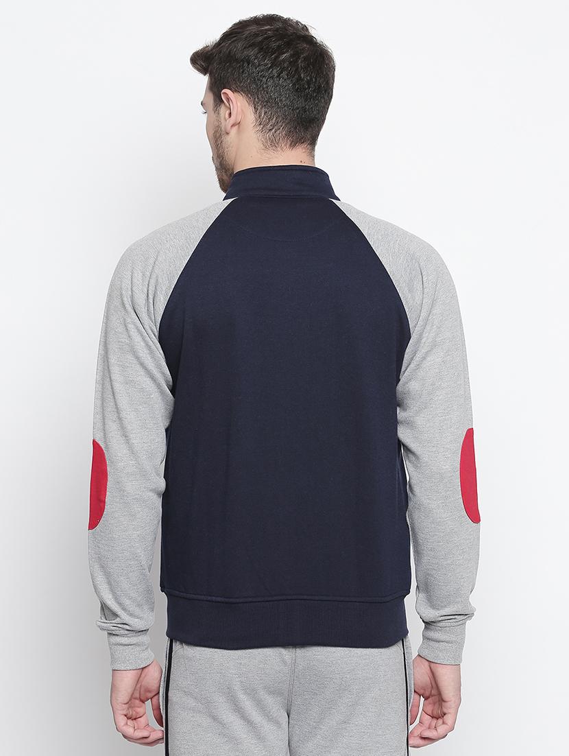navy blue cotton raglan sweatshirt - 15799898 - Zoom Image - 3
