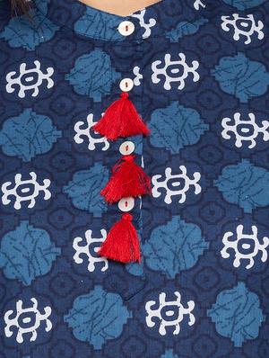 ethnic motif printed straight kurta - 15799934 - Standard Image - 4