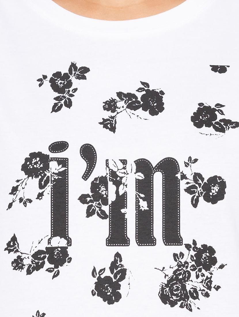 striped sleeved graphic print tee - 15799939 - Zoom Image - 5