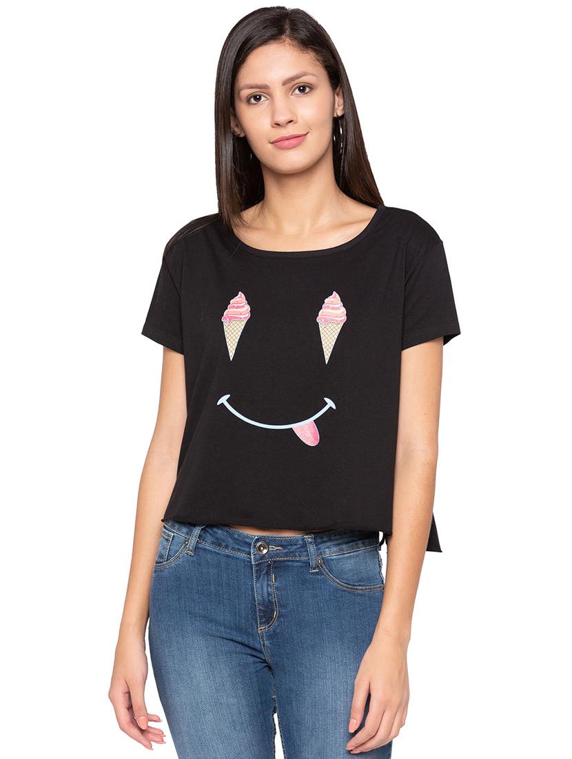 quirky print boxy tee - 15799960 - Zoom Image - 1