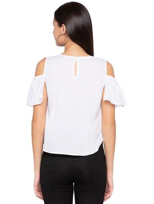 overlap ruffled overlay top - 15799987 - Standard Image - 3