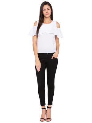 overlap ruffled overlay top - 15799987 - Standard Image - 4