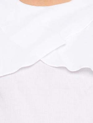 overlap ruffled overlay top - 15799987 - Standard Image - 5