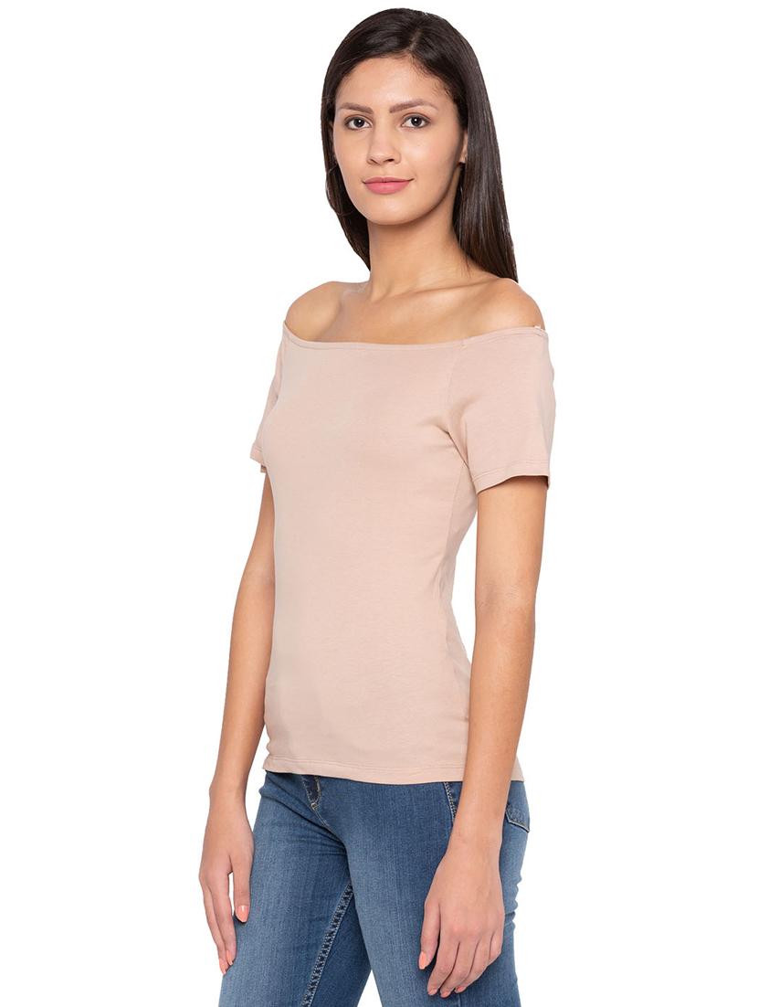 pale pink off shoulder top - 15799992 - Zoom Image - 2