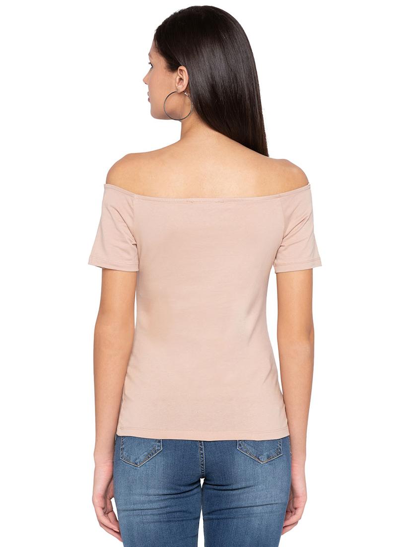 pale pink off shoulder top - 15799992 - Zoom Image - 3