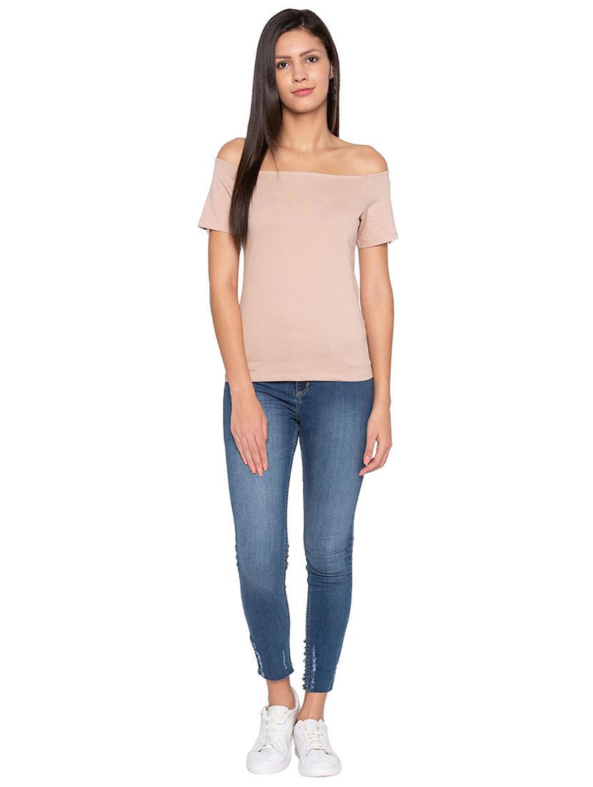 pale pink off shoulder top - 15799992 - Zoom Image - 4