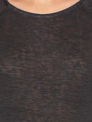 contrast paneled heather top - 15800001 - Standard Image - 5
