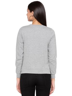 graphic print side slit sweatshirt - 15800015 - Standard Image - 3