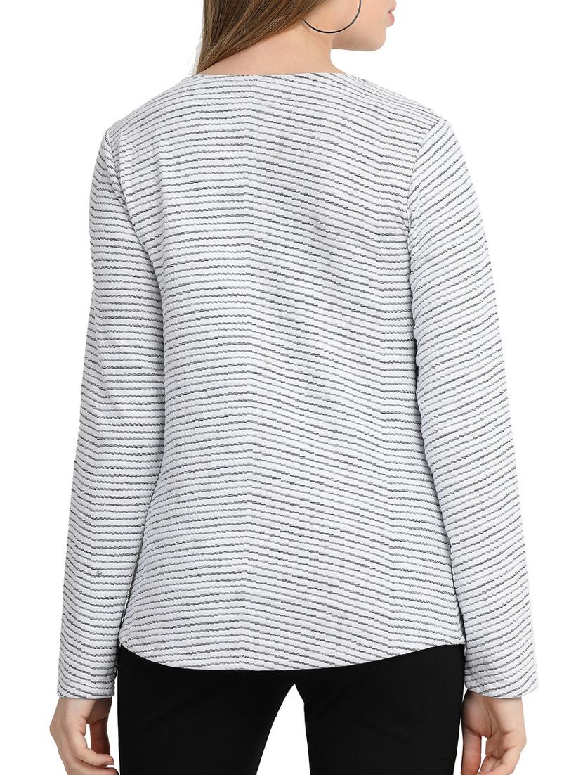 striped curved hem top - 15800031 - Zoom Image - 3