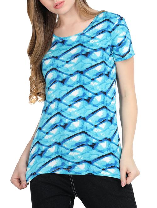 short sleeved abstract tee - 15800042 - Standard Image - 1