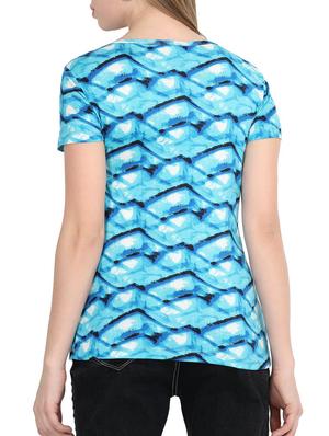short sleeved abstract tee - 15800042 - Standard Image - 3