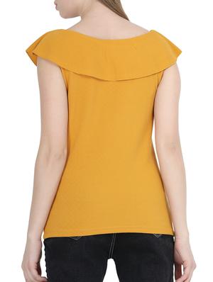 ruffled boat neck top - 15800043 - Standard Image - 3