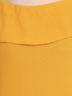 ruffled boat neck top - 15800043 - Standard Image - 4