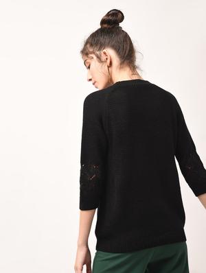 raglan sleeved embroidered pullover - 15800276 - Standard Image - 2