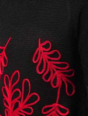 raglan sleeved embroidered pullover - 15800276 - Standard Image - 5