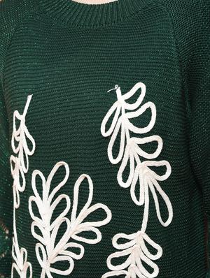 raglan sleeved embroidered pullover - 15800277 - Standard Image - 5