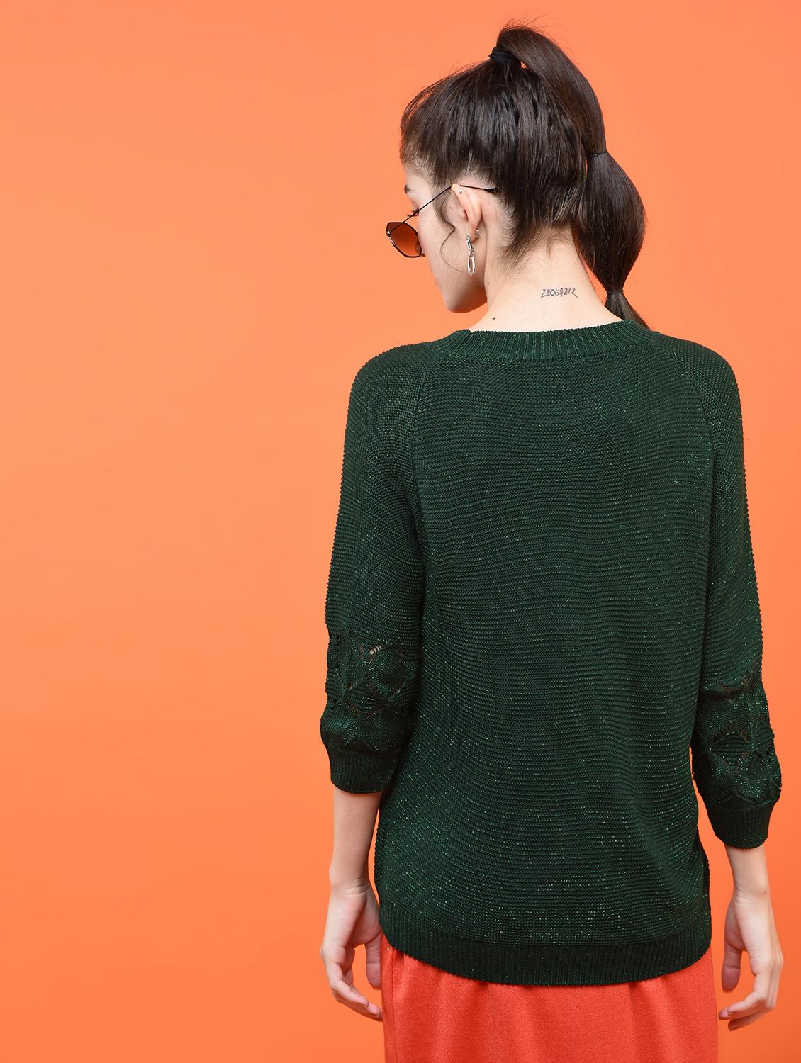 raglan sleeved embroidered pullover - 15800277 - Zoom Image - 4