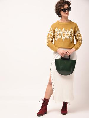 raglan sleeved embroidered pullover - 15800281 - Standard Image - 3