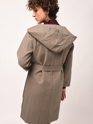 hooded neck self tie shrug - 15800295 - Standard Image - 3