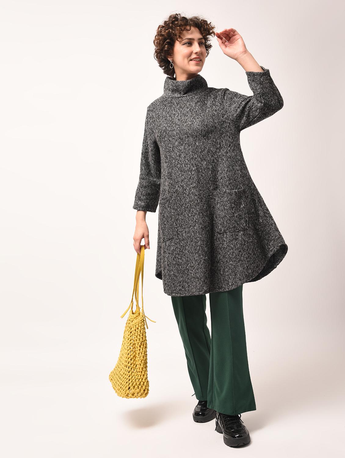 pocket detail turtle neck tunic - 15800304 - Zoom Image - 4