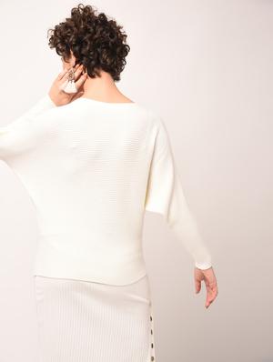 batwing sleeved ribbed top - 15800314 - Standard Image - 4